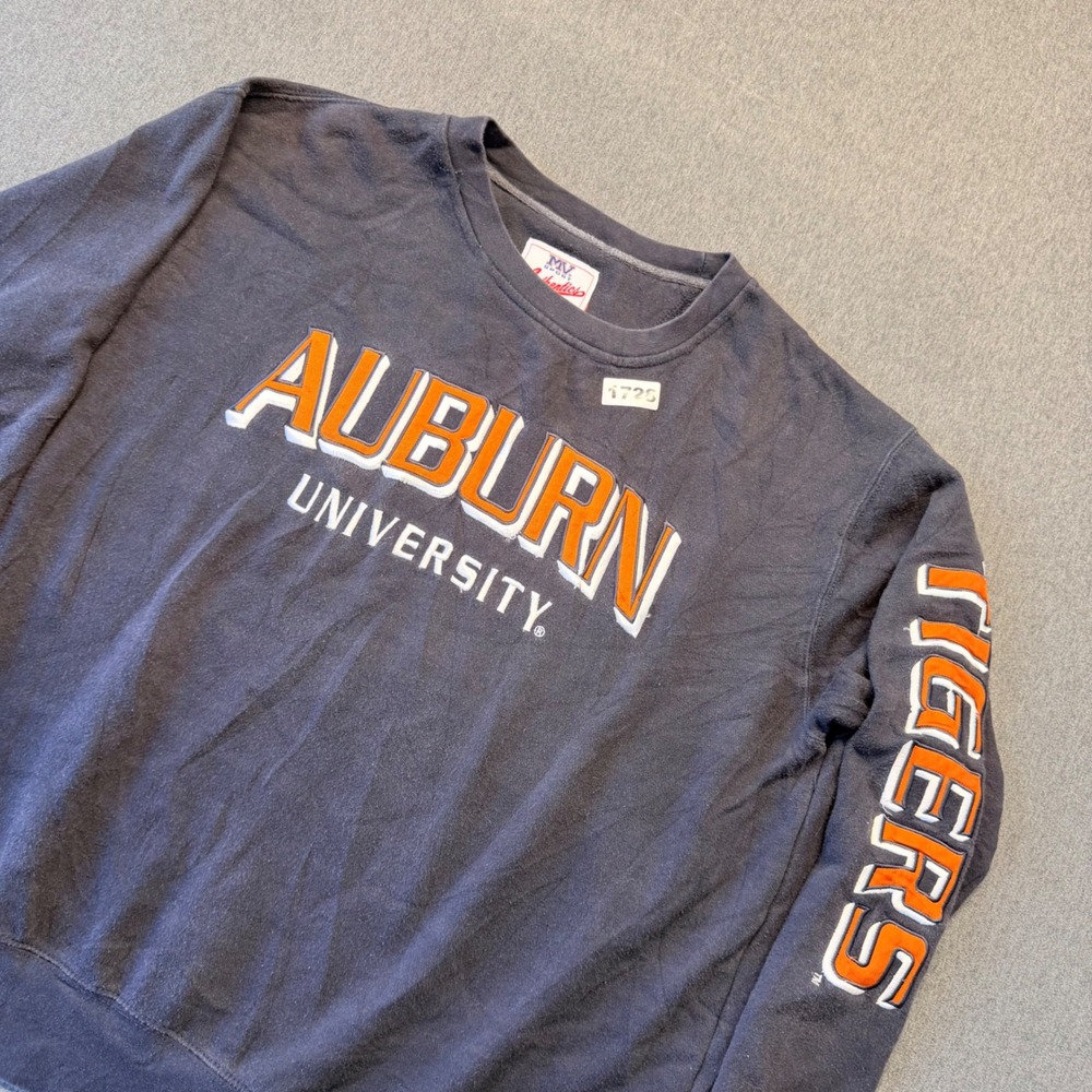 MV Sport Auburn University Tigers Sweatshirt Mens Large Navy Blue Crewneck